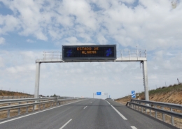 state of alarm motorway sign Spain