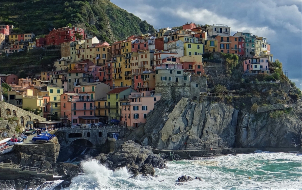 The village of Manarola, One of the Cinque Terre in Northern Italy