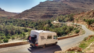 Ourtour’s Motorhome in the Ait Mansour Mountain Oasis in Morocco