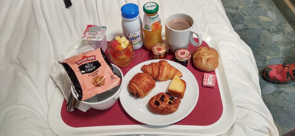 Continental breakfast on the Galicia. English breakfast was available too for £5.70