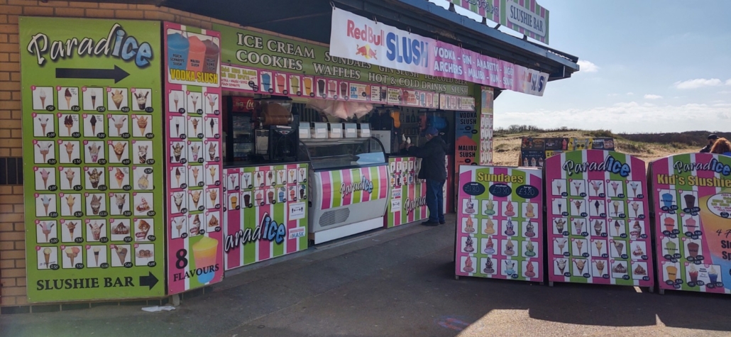 ice cream stall at Skegness