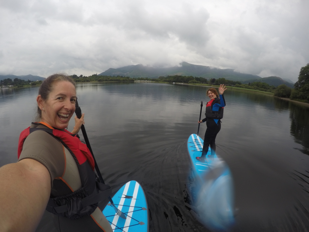 Stand up paddle boarding on Derwent Water