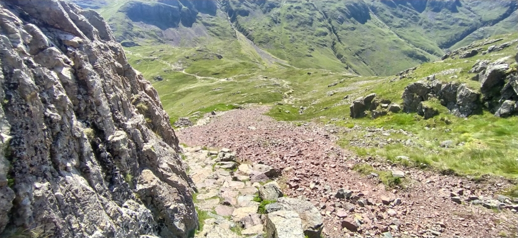 The path up Great Gable from Styhead Tarn