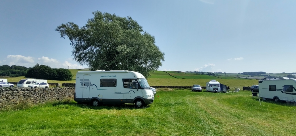 motorhome at Kendal Temporary Holiday Site