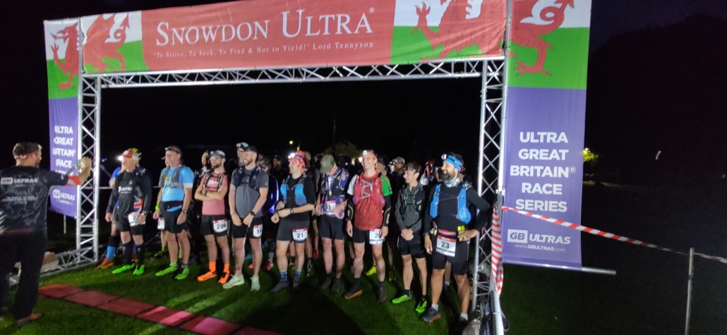 Start line of the GB Ultras 2021 Snowdon 50 ultramarathon