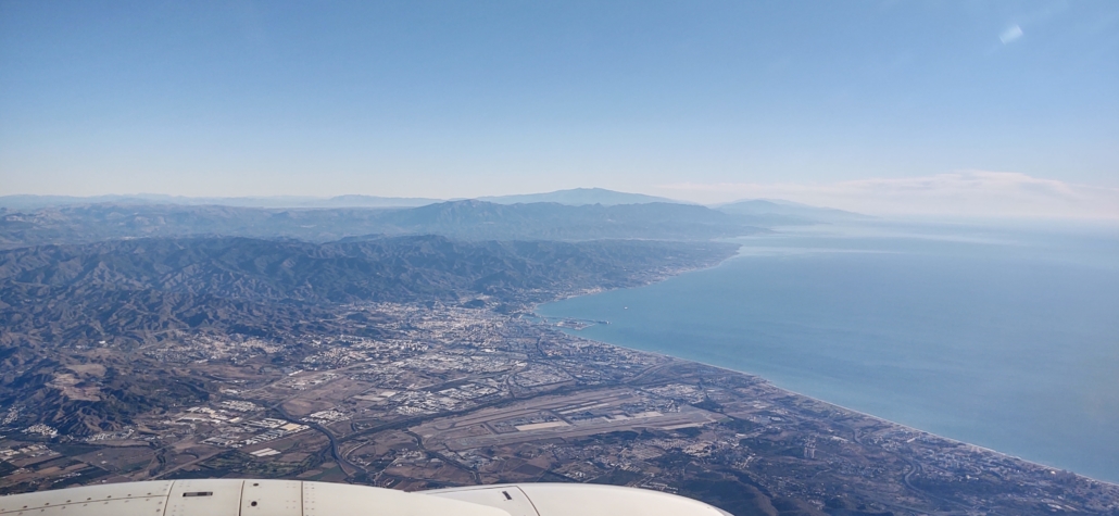 Arriving above Málaga on Ryanair