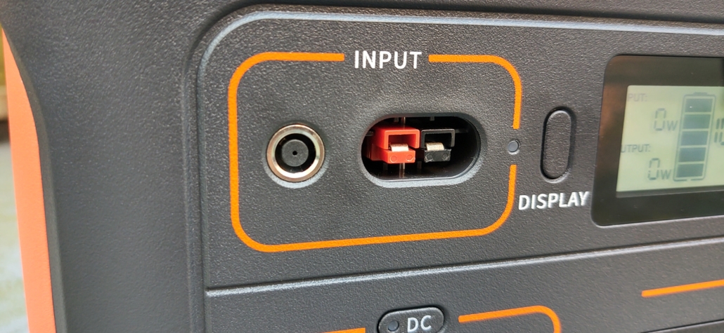 The charging ports on the Jackery Explorer