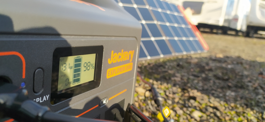 Testing the SolarSaga panels at our storage yard produced about 130W (from both panels combined) at about 10am on a sunny day in December