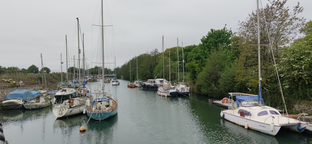 The yacht marina at Lydney Harbour