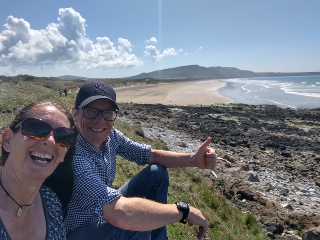 Us two enjoying life on the Gower, April 2022