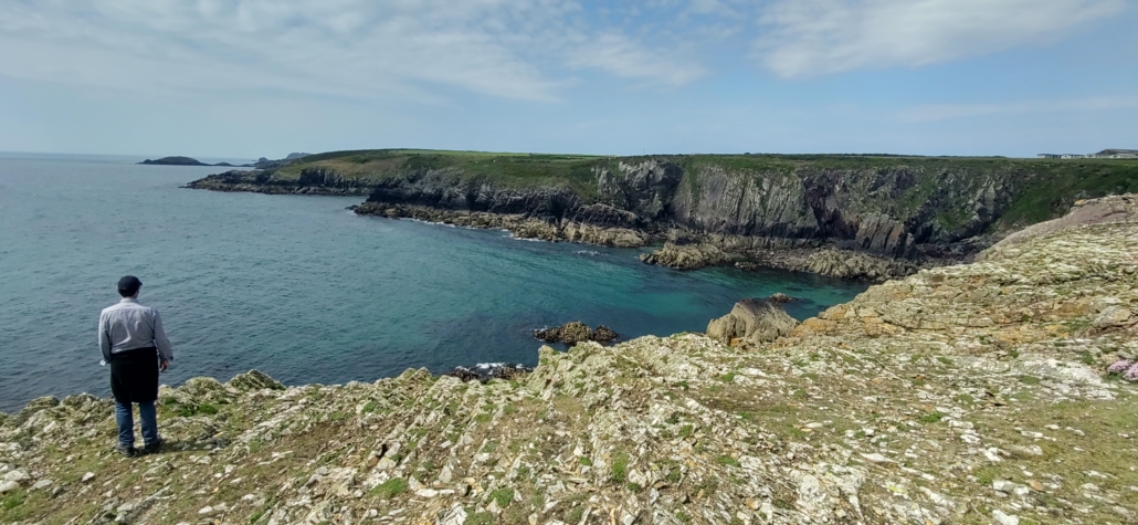 Staring into the pure blue waters of the Pembrokeshire Coast