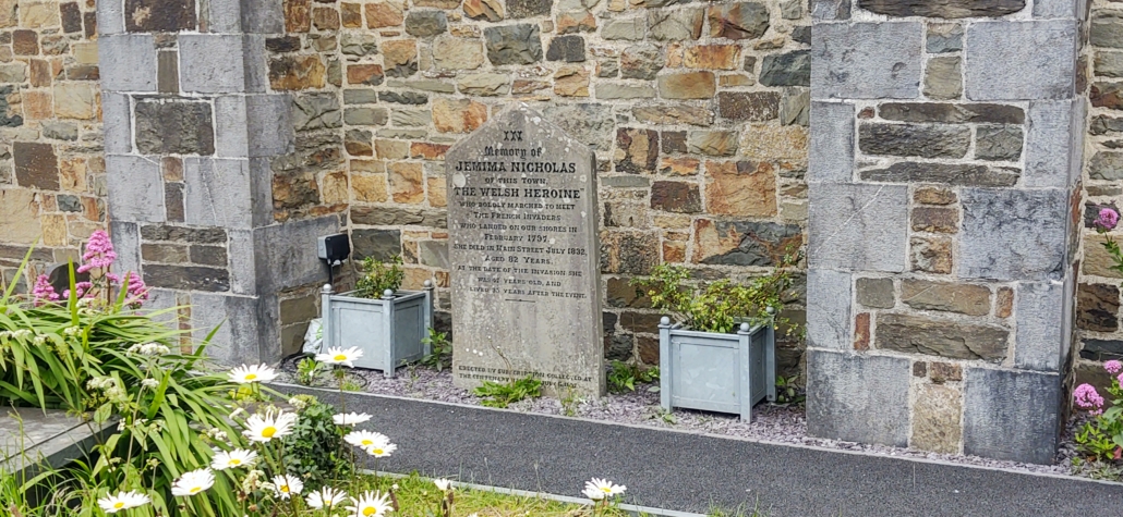 Jemima Nicholas memorial in Fishguard churchyard