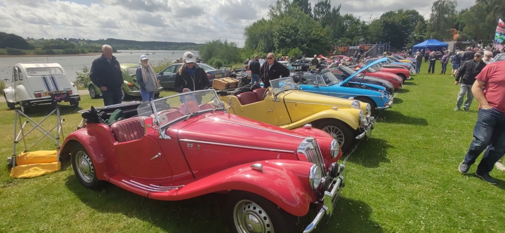 A classic car show put on by the Round Table at Carsington Water