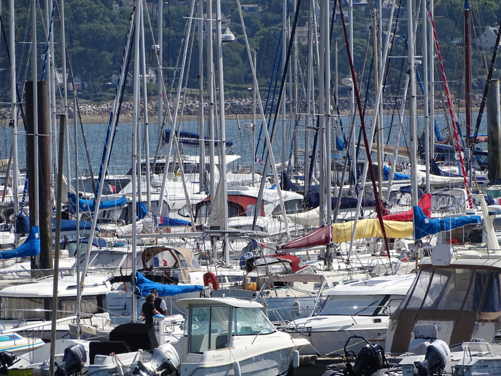 Some of the hundreds of yachts moored at Brest