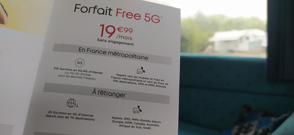 Free Mobile offer 210GB a Month Pre-Paid Internet in France for €19.99 a month (plus €10 one-off charge for the SIM)