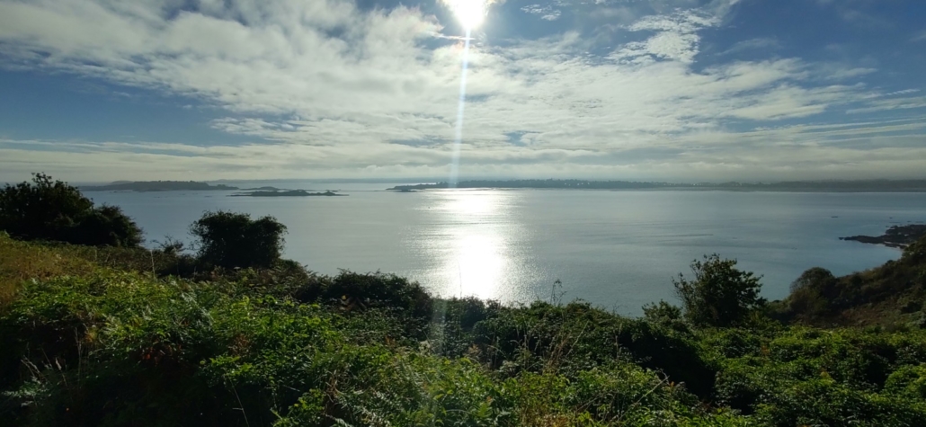 View from the GR34 long-distance path which ran next to the Pointe du Bay parking area