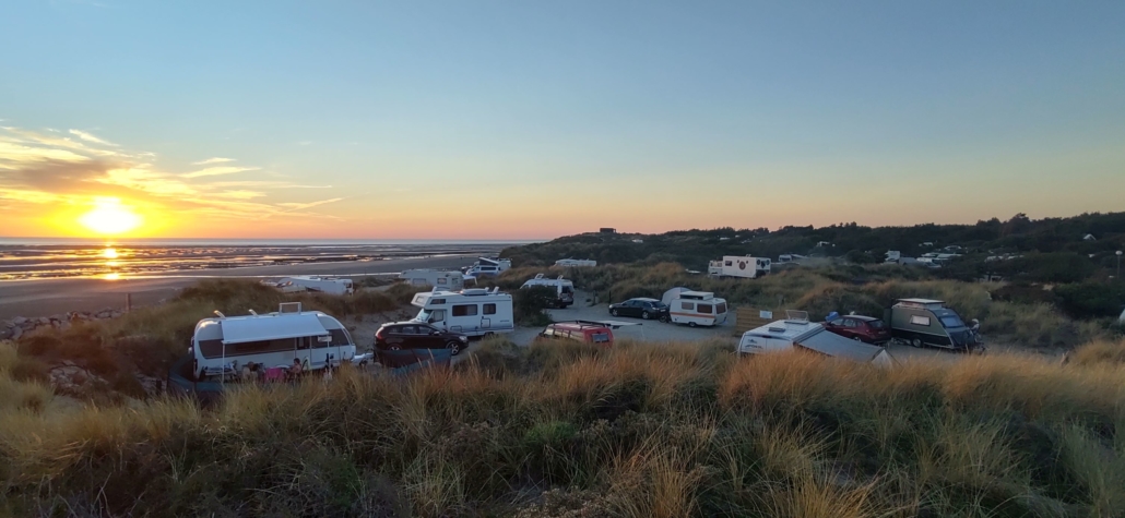 sunset camping des dunes