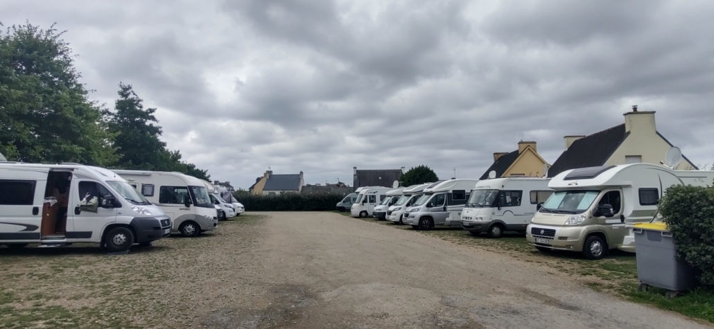 motorhome aire at Plonevez-Porzay, France