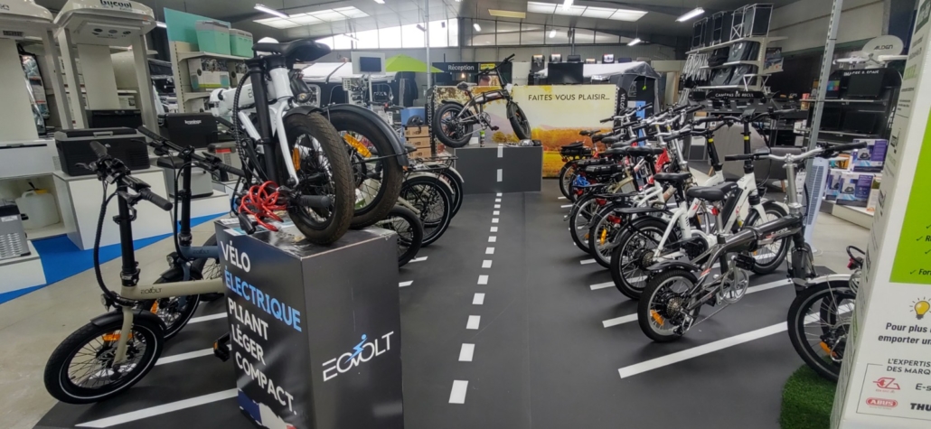 A large (too much?) of the Narbonne Accessories shop was dedicated to electric bikes