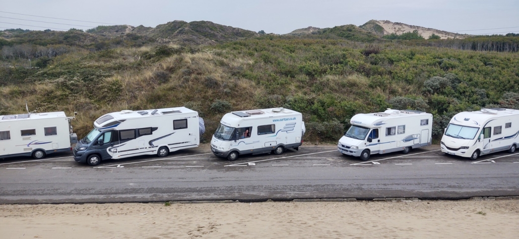 Free motorhome overnight parking beach dunes Stella Plage Cucq France Pas de Calais