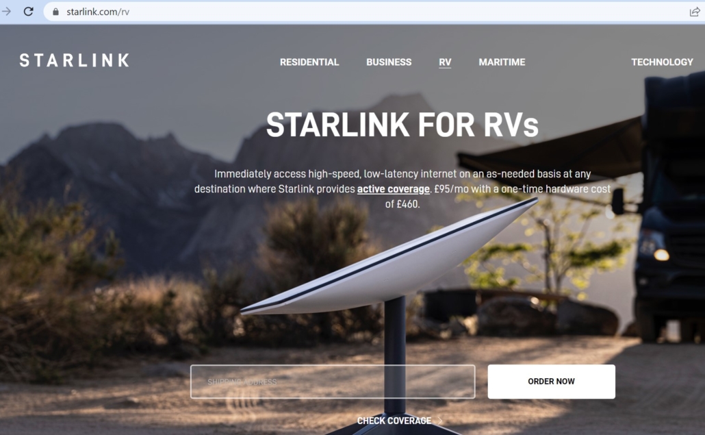 Starlink RV - the latest innovation for satellite internet access in your van
