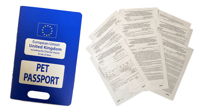 EU pet passport animal health certificate