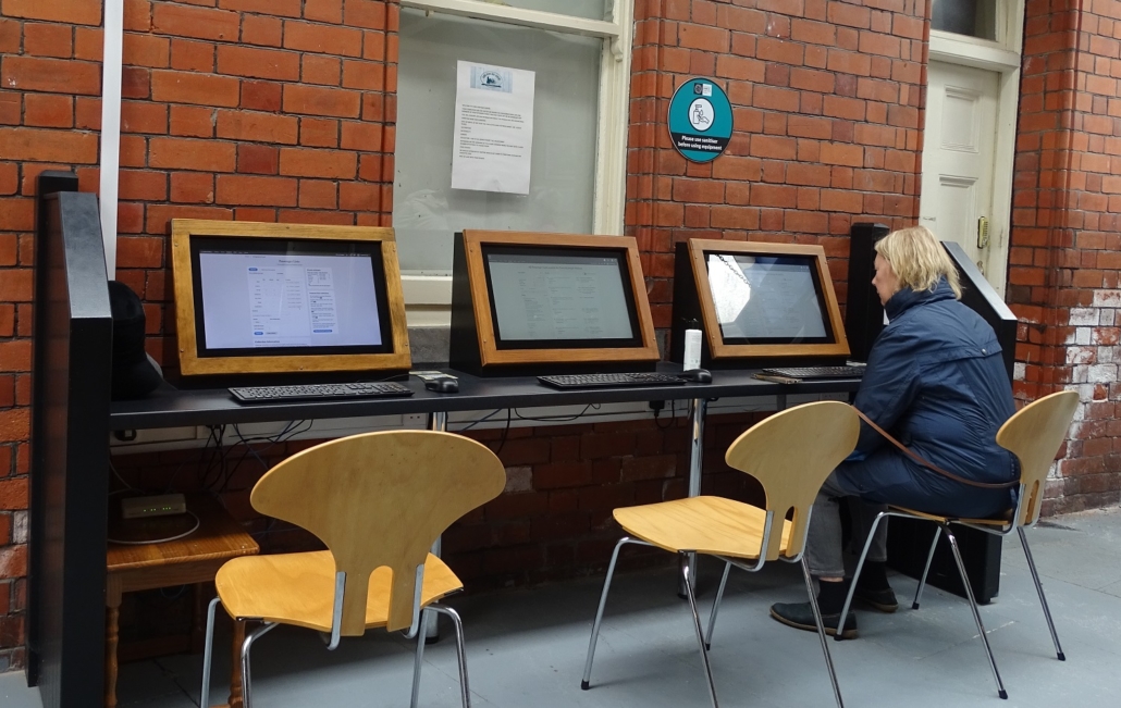 Research station for information about emigrants through Cobh 