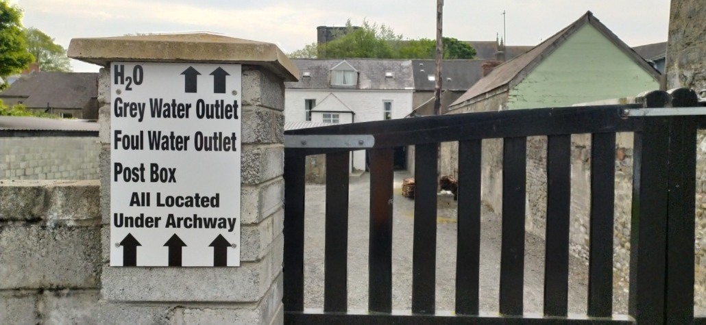 Access to the motorhome service point in Kilkenny