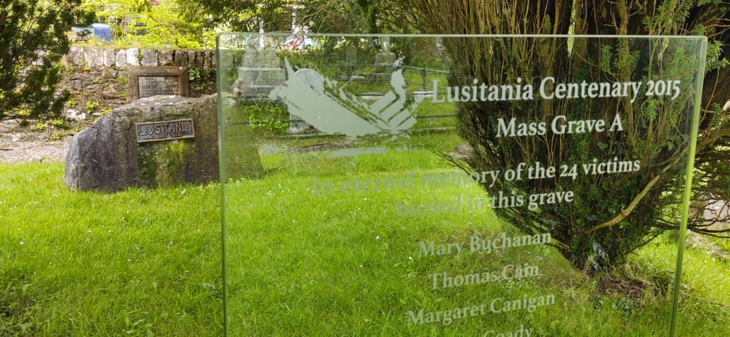 One of three mass graves for victims of the Lusitania in Cobh
