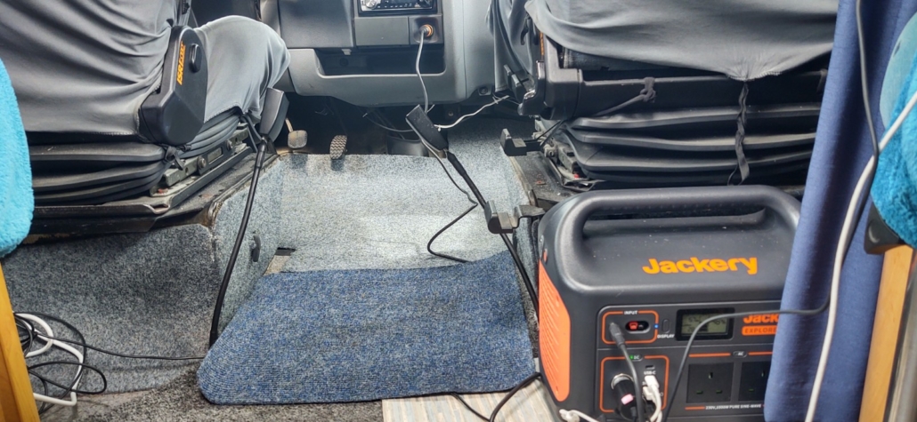 Jackery 1000 on charge in motorhome