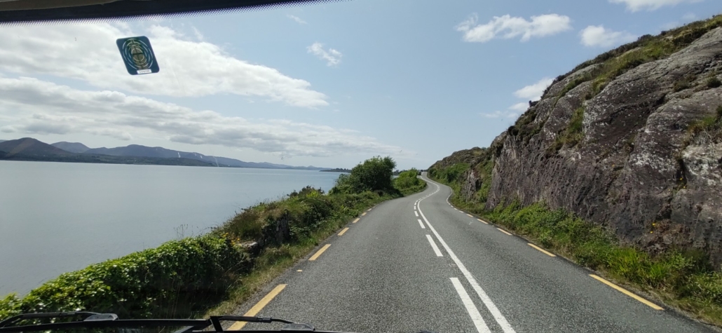 Onto the Ring of Kerry, heading west on the N70 towards Sneem