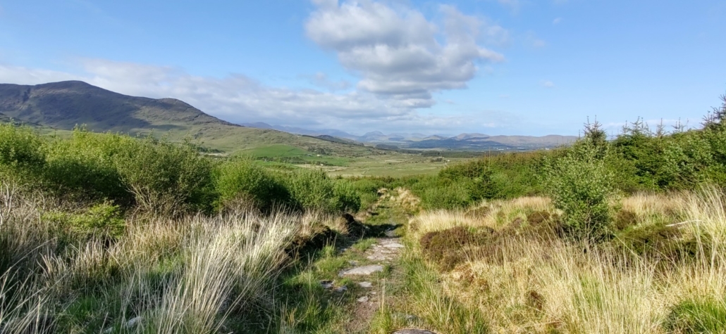 Mountain views from the Kerry Way long-distance footpath near Sneem