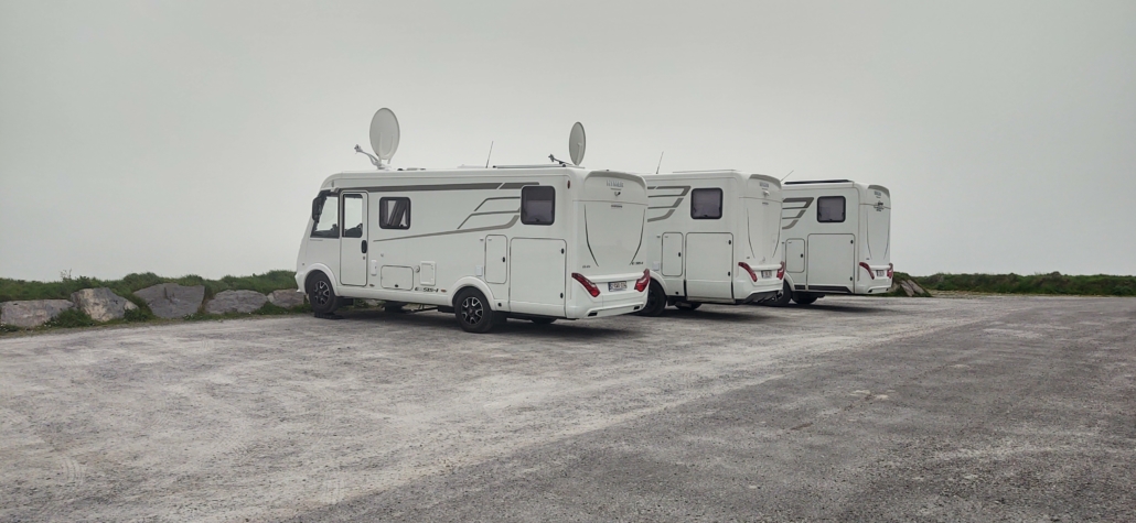 Plenty of space for motorhomes at the top of Geokaun Mountain