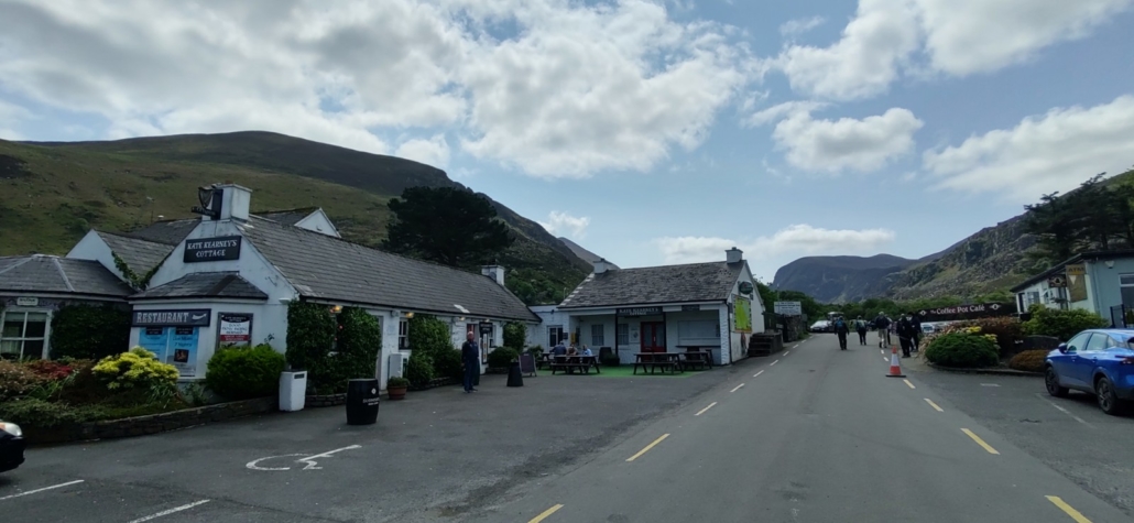 Kate's Cottage at the start of the Gap of Dunloe. There's a decent-sized free car park here, but overnight stays are now banned