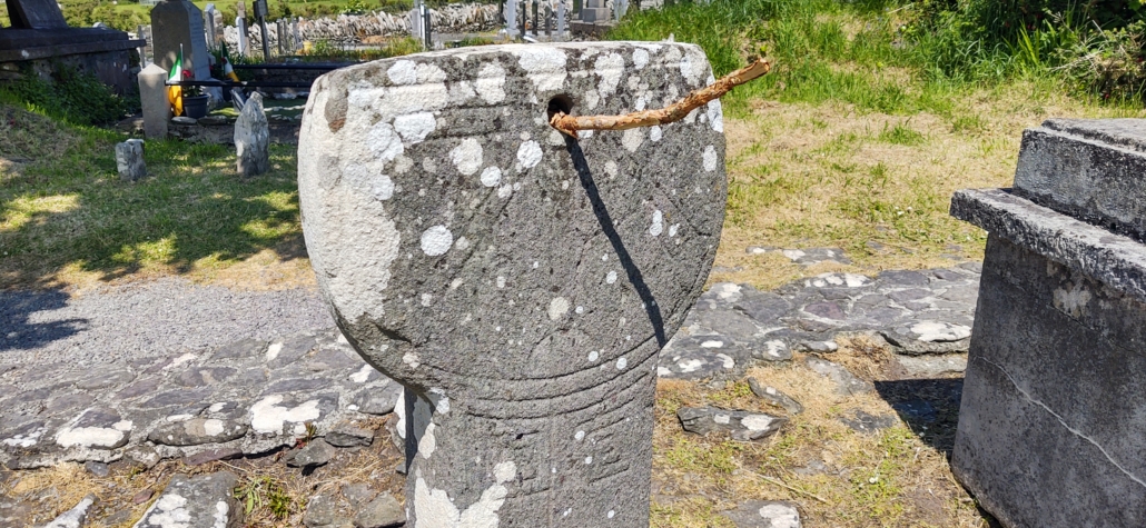 ancient stone carved with a sundial