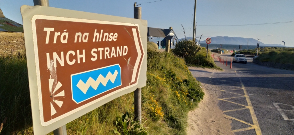 Inch Strand Beach Sign Wild Atlantic Way Dingle Peninsula