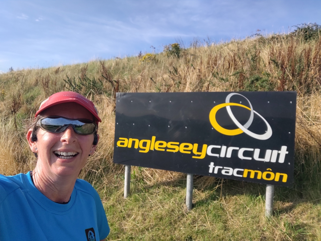 Anglesey circuit's 5 miles away and Ju's had a run there training for the Robin Hood Half Marathon next month