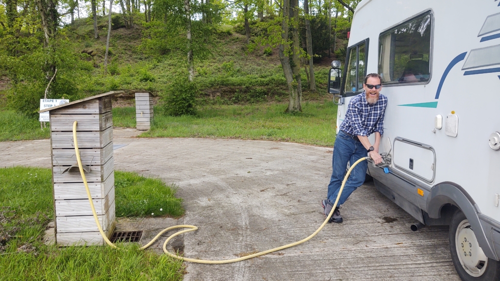 Water pump at Laon campsite