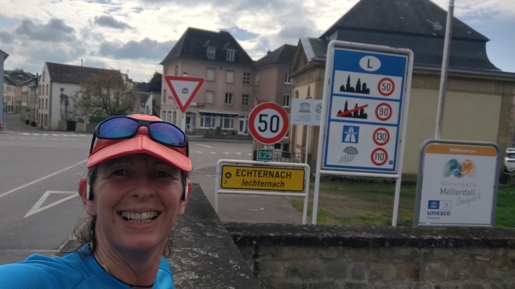 Entering Echternach in Luxembourg from Germany