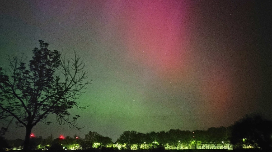 Northern lights over Trier Germany