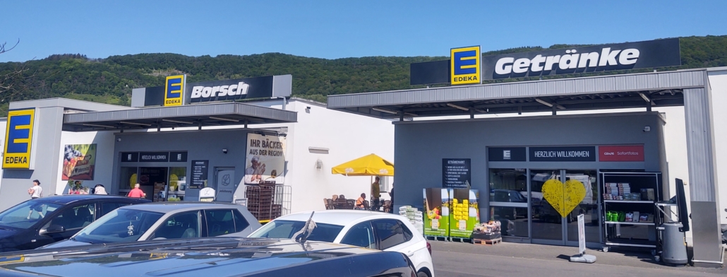 Supermarket in Germany with two entrances