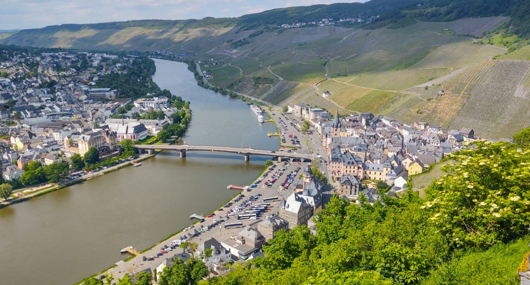 View of Mosel River from Bernkastel castle