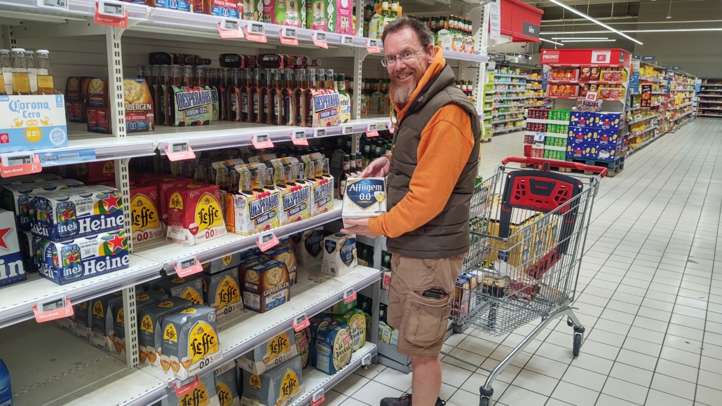 Belgian beers at Auchan in Calais