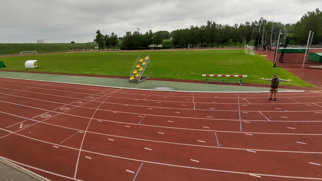 The athletics track in Fort Risban, Calais