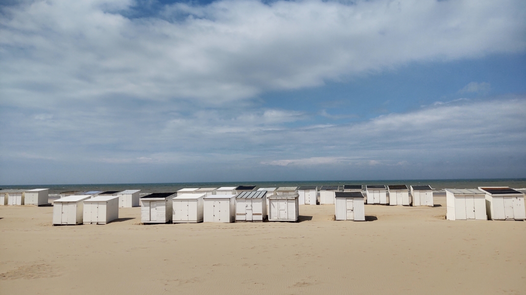 Beach huts on Calais beach