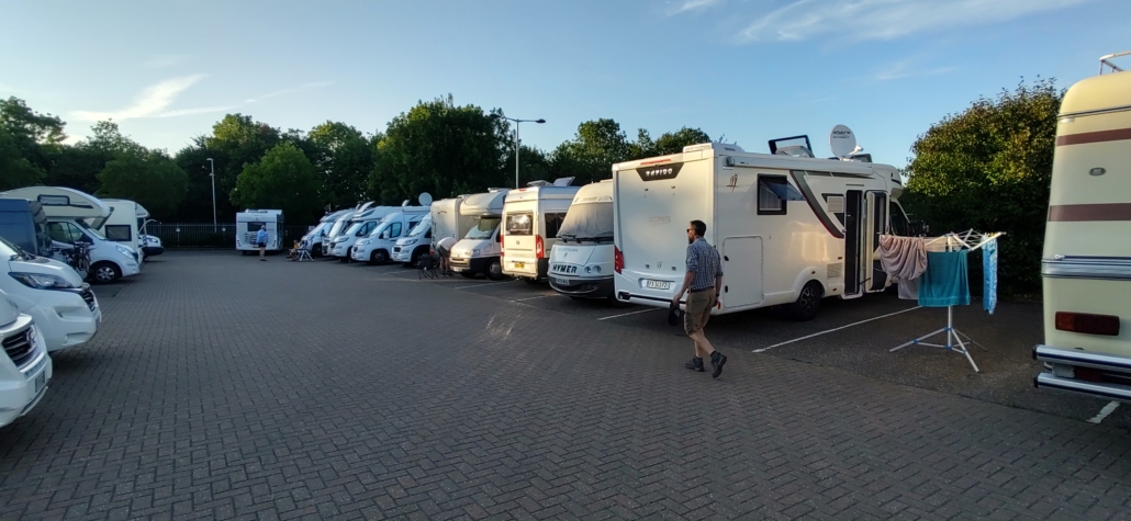 In the Canterbury aire where some wag's decided to occupy a space drying their washing :-) not us I should add, not this time anyway...