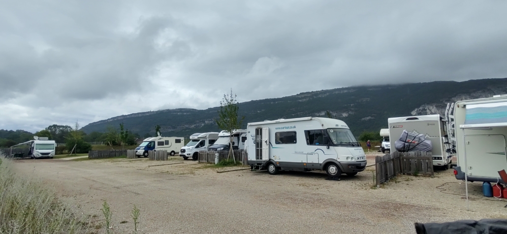 The Camping-Car Park aire at Virignin, Ain, Eastern France