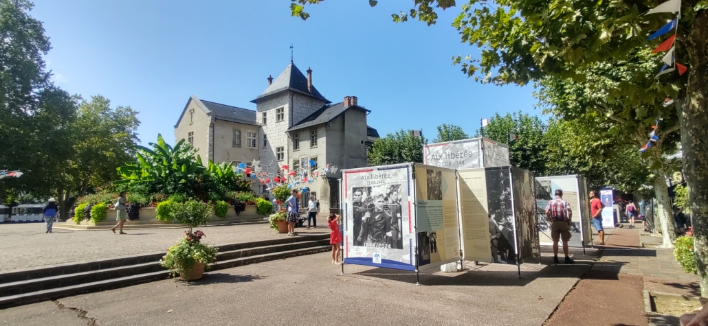 Aix-Les-Bains Liberation Display and town hall