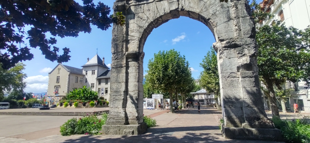 Roman arch in Aix-Les-Bains