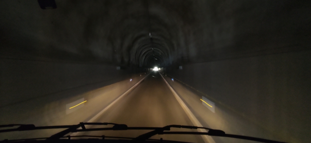 The single-lane Tunnel du Galibier